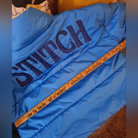 Disney Exclusive STITCH Women's Blue Puffer Jacket, size M, New 💖 No Tags - Picture 12 of 15